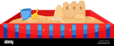 Children Sand Pit On White Background Illustration Stock Vector Image