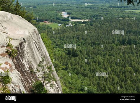 Cathedral Ledge Is Pictured In North Conway New Hampshire Stock Photo