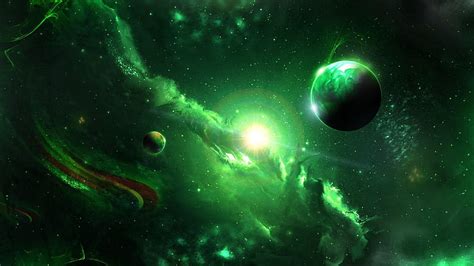 Galaxy Green Space Dark Green Galaxy Hd Wallpaper Pxfuel