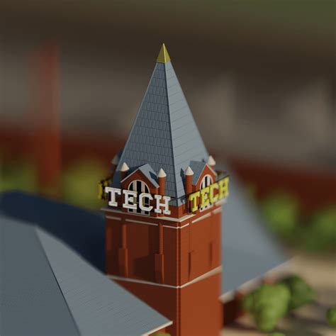 I made a little 3D model of Tech Tower : r/gatech