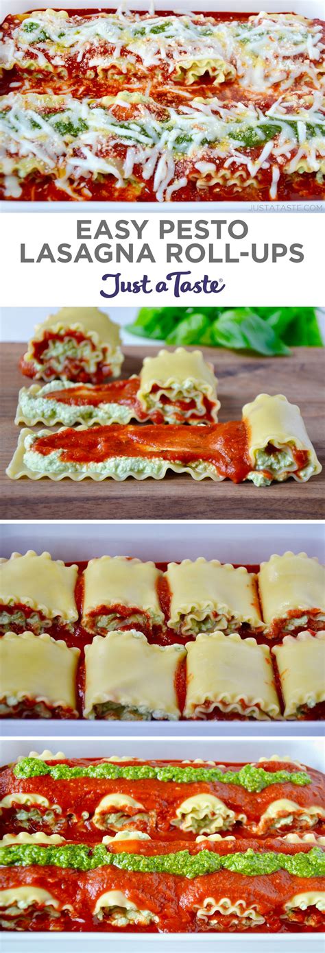 Easy Pesto Lasagna Roll Ups Recipe From
