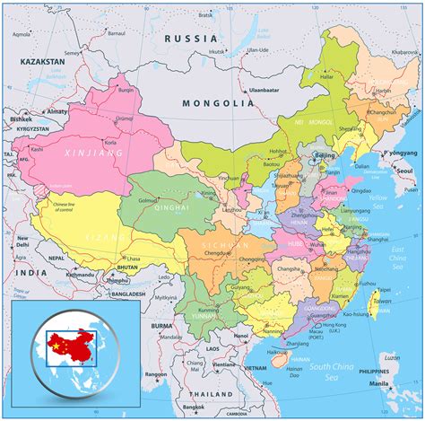 Map Of China And Its Cities Map Of World