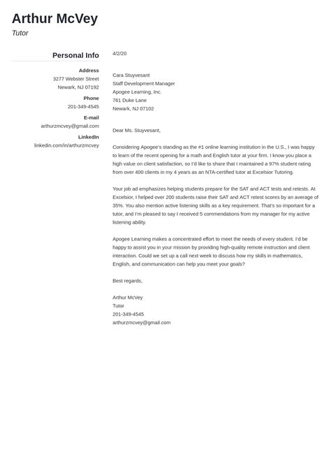How To Write A Formal Cover Letter Examples Format And Guide