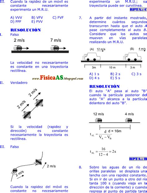 Problemas De Cinematica Fisica Mateszik