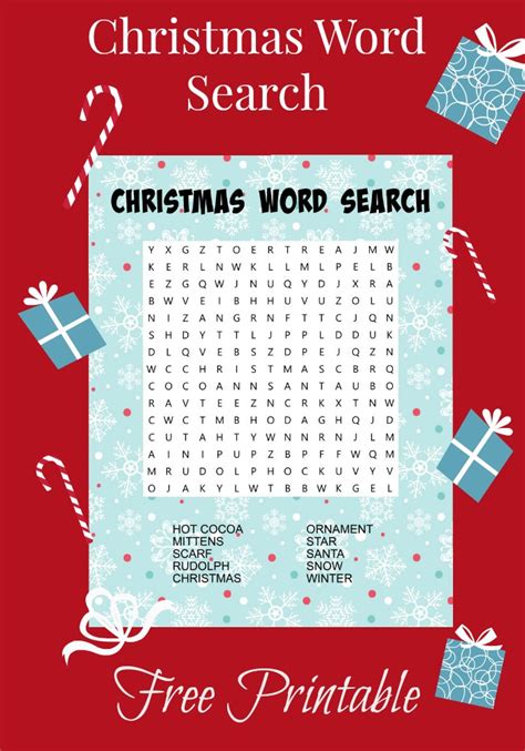 Christmas Word Search Free Printable My Uncommon Slice
