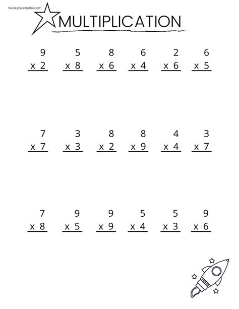 Free Printable Multiplication Worksheets Wonkywonderful