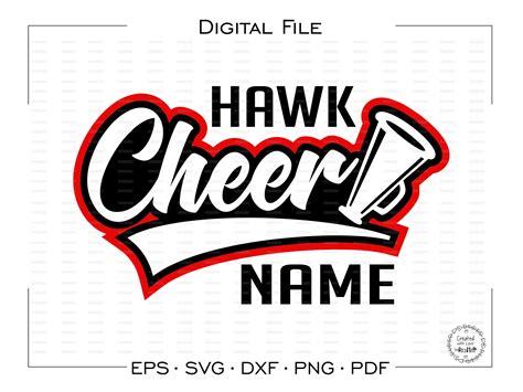 Hawk Cheer Svg Hawk Cheerleading Svg Hawk Cheerleader Svg Etsy