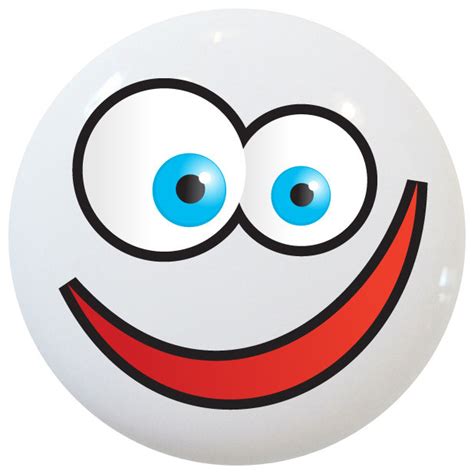 Cartoon Smiley Face Ceramic Cabinet Drawer Knob Contemporary Cabinet And Drawer Knobs By