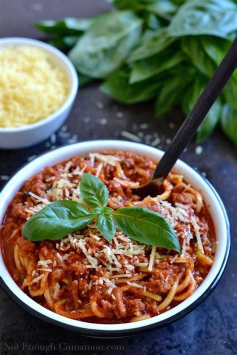 Quick And Easy Turkey Bolognese Recipe With Zucchini Pasta Recipe
