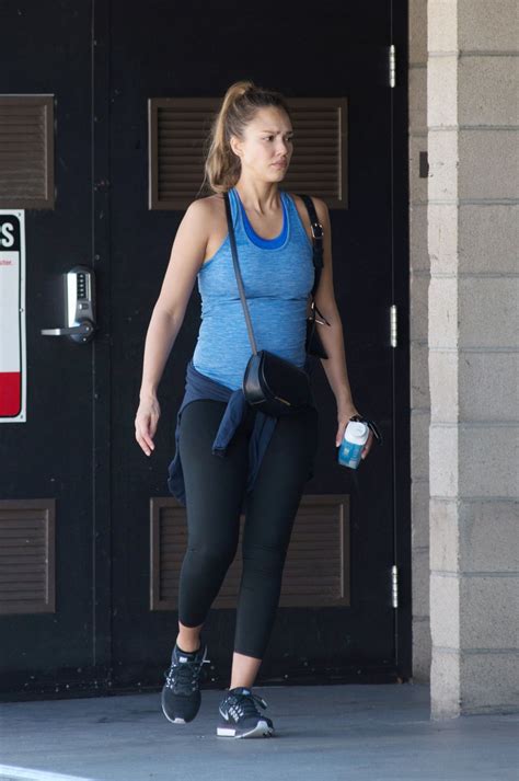 Pregnant Jessica Alba Heading To A Gym In Los Angeles 09032017