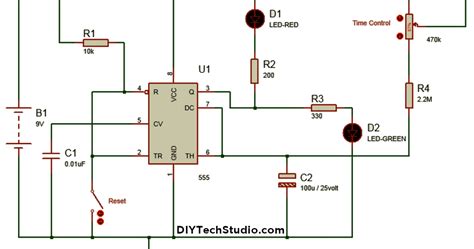 555 Adjustable Timer Circuit Diagram