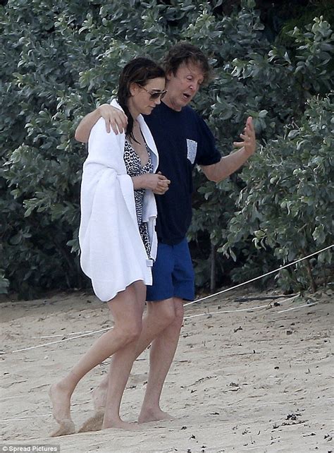 Paul Mccartney Puts On Amorous Display With Nancy Shevell As She Flaunts Figure Daily Mail Online