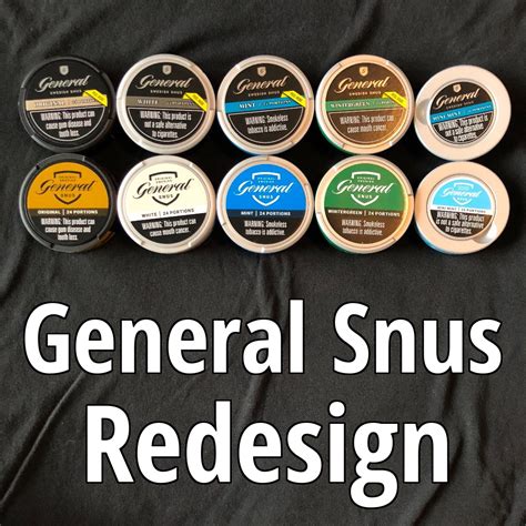 General Snus Redesign Review 6 September 2018