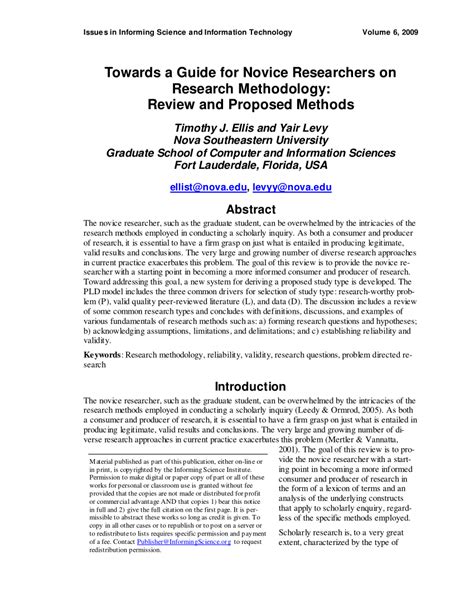 pdf towards a guide for novice researchers on research methodology review and proposed methods