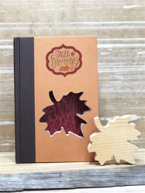 Fall Greetings Maple Leaf Book Art Is A Great Addition To Your Autumn