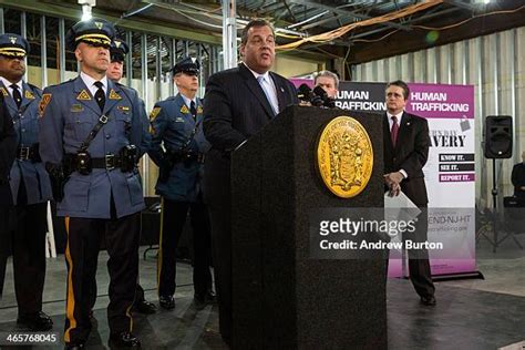 chris christie holds press conf on human trafficking at metlife stadium photos and premium high