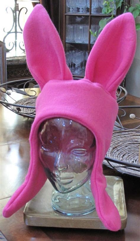 Bobs Burgers Louise Hot Pink Fleece Bunny Ear Hat In 6 Sizes With Wire