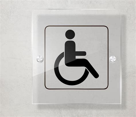 Handicap Toilet Wc Sign Wheelchair Accessible Symbol Disabled Bathroom