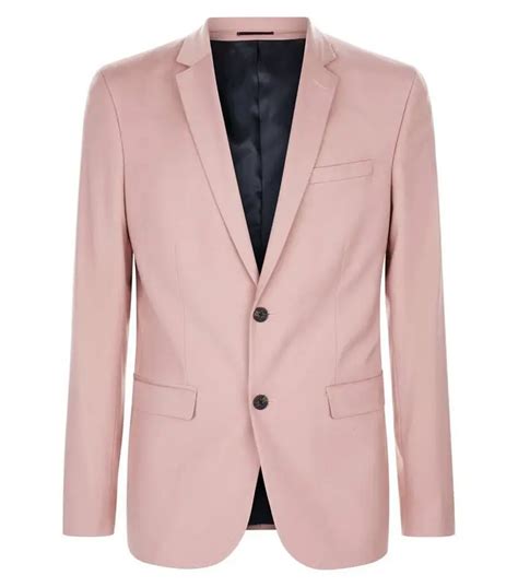 New Model Pink Blazer For Men Causal Wear Notch Lapel Tr Material