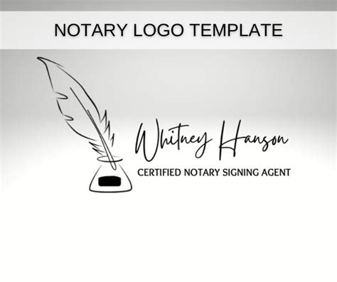 Diy Notary Logo Template Editable Loan Signing Agent Logo Etsy Loan