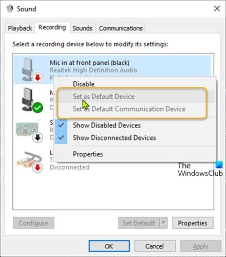 How To Change Default Sound Input Device In Windows 1110