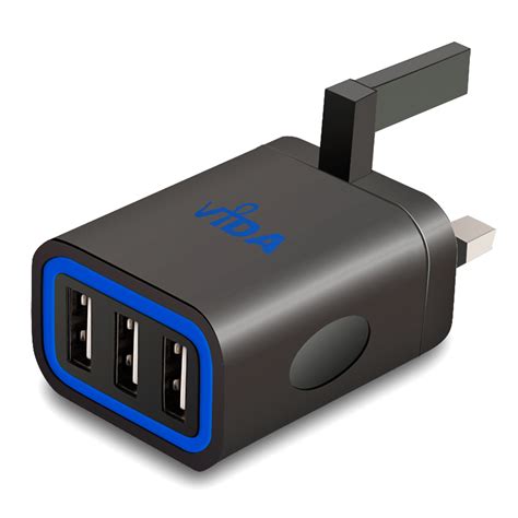 Super Fast Multi Port Usb Wall Charger Uk Plug And Charging Cable For