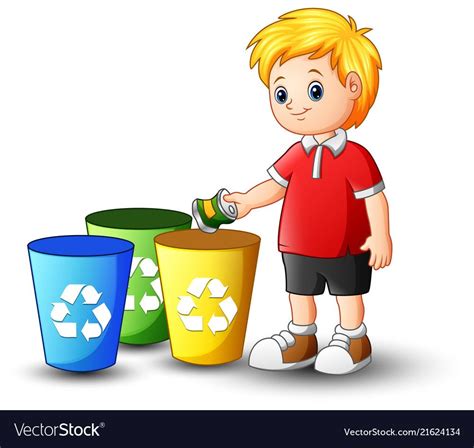 Get your team aligned with all the tools you need on one secure, reliable video platform. illustration of Boy putting aluminum in recycling bin ...