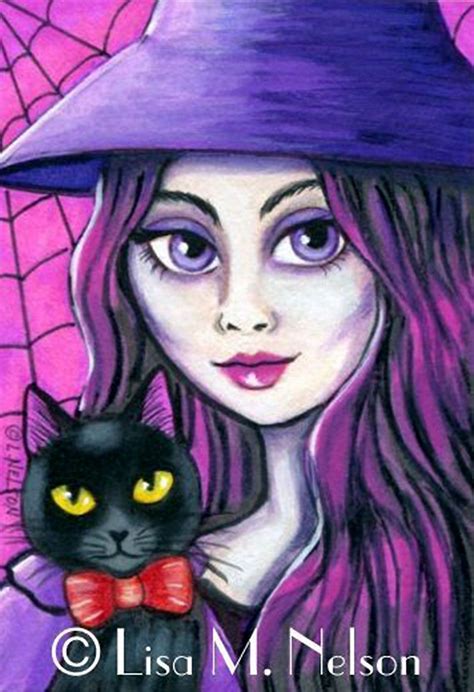 Cat Art Deadly Nightshade And Her Cat Houdini By