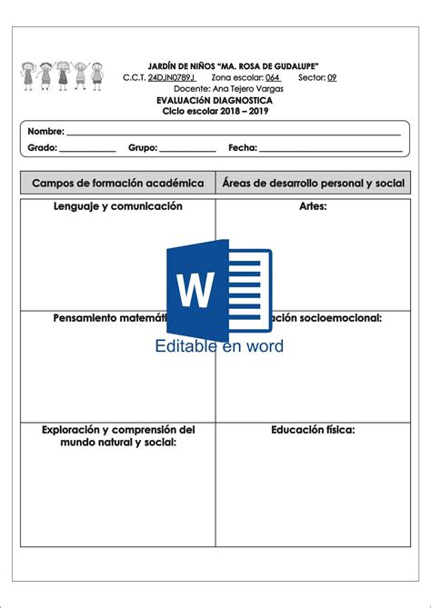 Formato Ficha Descriptivas Editable En Word Materiales Para El Docente