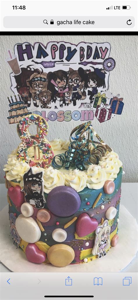 Gacha Life Cake Pink And Gold Birthday Party Gold Birthday Party