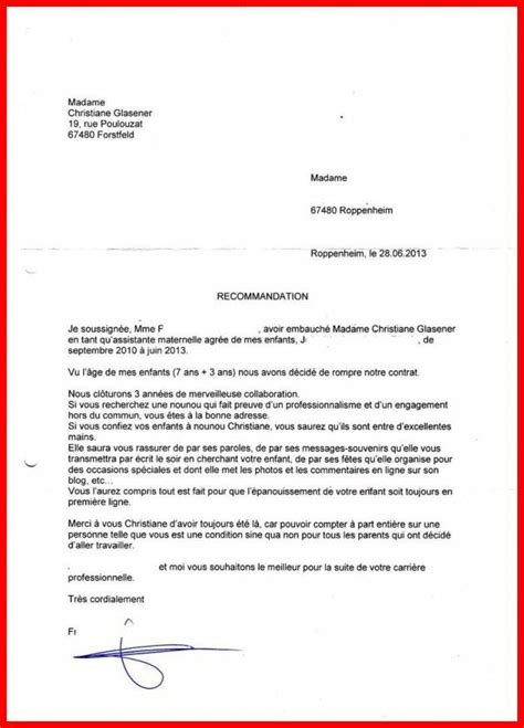 lettre type fin de contrat assistante maternelle - Modele ...