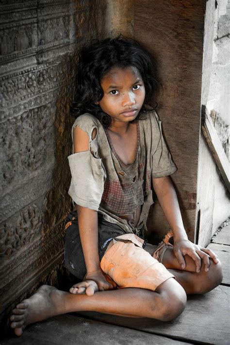 Poor Girl Angkor Wat Cambodia I Want To Run In Care For And