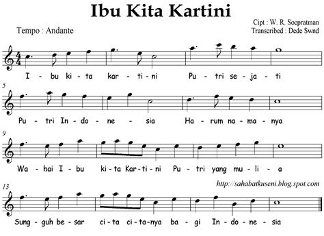 Lagu ini diberi judul ibu kita kartini karena menggambarkan sosok seorang ibu kartini yang sangat menginspirasi banyak wanita di indonesia. Lirik Lagu Wajib Nasional Ibu Kita Kartini - Media Edukatif