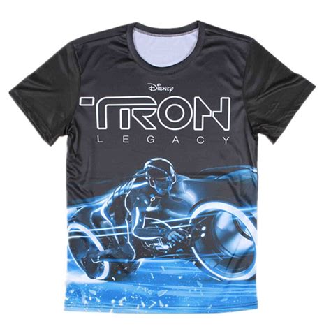 New Arrival High Quality Tron Legacy T Shirt Black Round Neck Mens