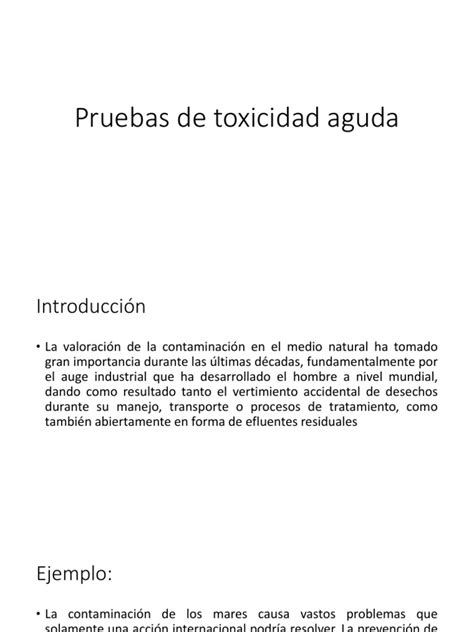 Pruebas De Toxicidad Aguda Pdf Toxicidad Pesticida