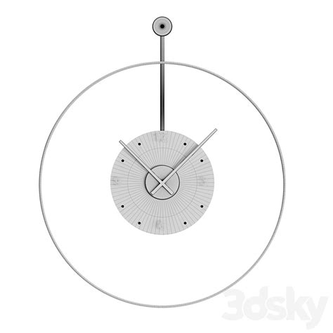 art xby 09 a 60 b wall clock memory watches and clocks 3d model