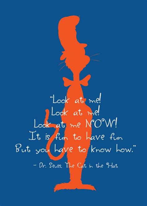 Dr Seuss The Cat In The Hat Quote Print