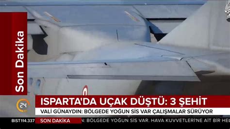 Isparta da uçak düştü 3 şehit Dailymotion Video