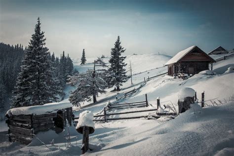 Winter Carpathian Landscape Stock Image Image Of Beautiful Alps