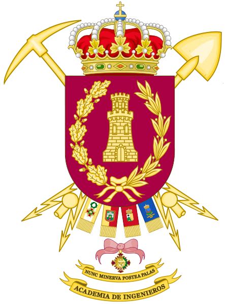 file coat of arms of the spanish army engineering academy svg coat of arms arms heraldry