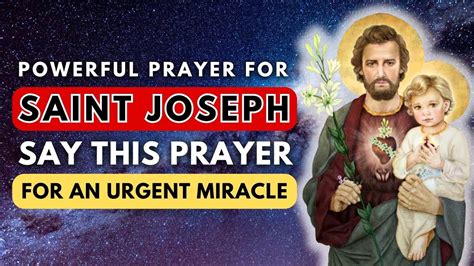 🛑say This Powerful Prayer To Saint Joseph And A Miracle Will Happen In