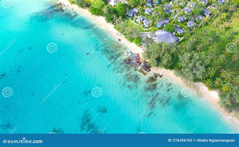 Koh Kood In Thailand Aerial View Of Wave Waters White Sandy Beaches