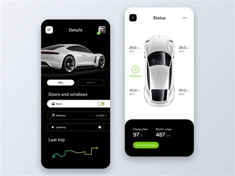 Vehicle Status Control App by Stan Kirilov for StanVision on Dribbble
