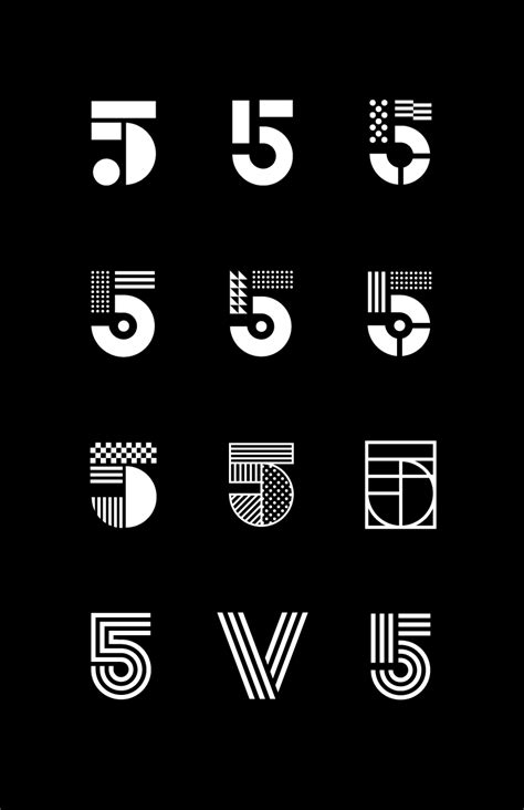 Numbers Typography Typography Design Word Design