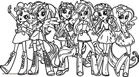 My Little Pony Equestria Girls Coloring Pages At Getdrawings Free