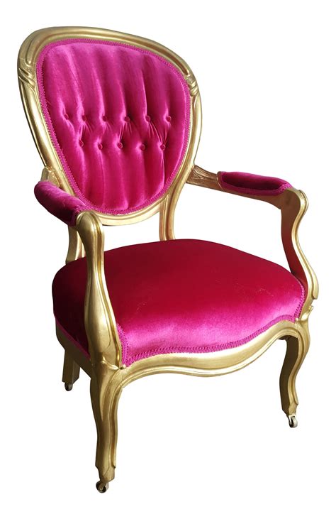 Find over 100+ of the best free pink chair images. Victorian Antique Pink Velvet and Gold Chair | Chairish