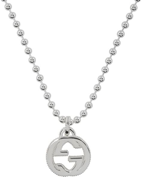 Gucci Interlocking G Necklace In Silver Metallic Lyst