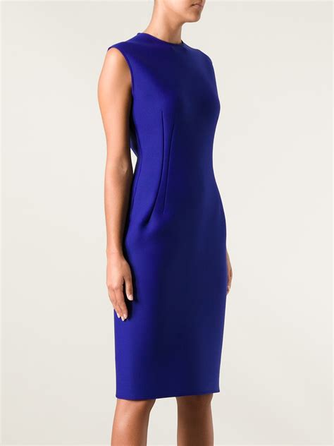 Lyst Lanvin Sleeveless Jersey Dress In Blue