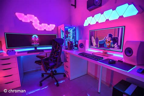 Purple Gaming Setup Wallpaper 50 Awesome Gaming Room Setups 2020 Gamer