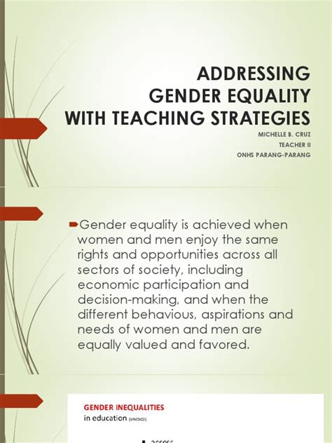 addressing gender inequality in the classroom strategies for promoting equal participation